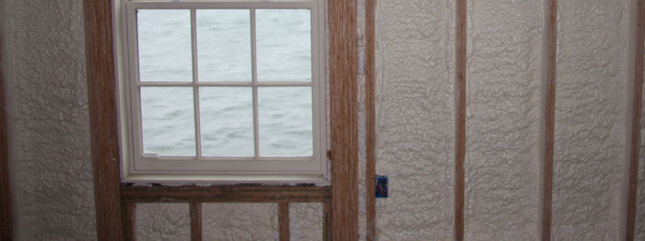 Spray foam strengthens walls